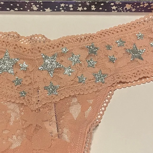 PINK Victoria's Secret Multicolor Lace and Star Panties Set - Picture 7 of 12